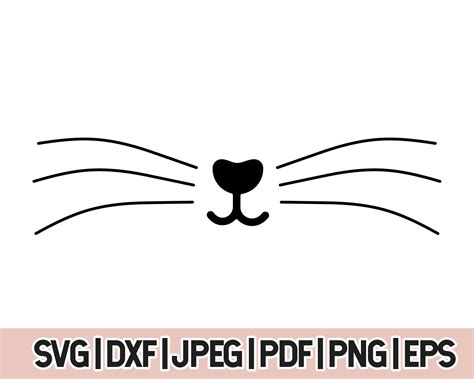 Cat Whiskers Svg Cricut Curable File Cat Costume Svg Etsy