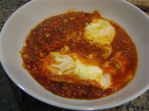 Comfort Food Poached Eggs In Tomato Sauce Boston To