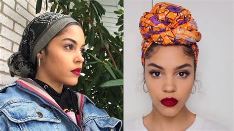 how to tie a headwrap 17 headscarf styles for natural hair 49 off