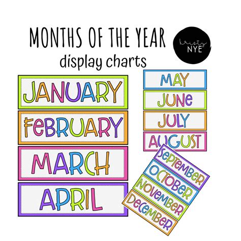 Gallery Of Months Of The Year Printable Classroom Display Chart Vrogue