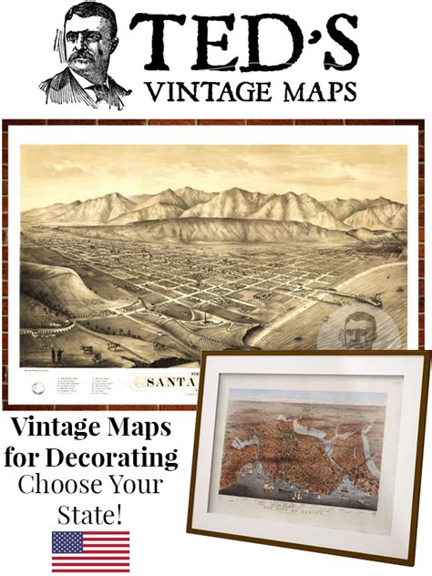 Spotlight On Teds Vintage Maps Using Maps For Art Décor And