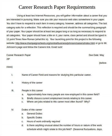 You can think of your research project as a house. Printable Research Paper Outline Template - 8+ Free Word, PDF Documents Download | Free ...