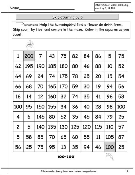 14 Best Images Of Kindergarten Worksheets Counting To 100 Chart