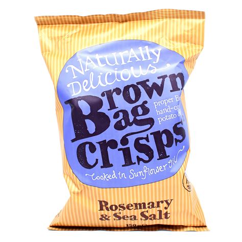 Brown Bag Rosemary And Seas Salt Crisps Large Otters Fine Foods