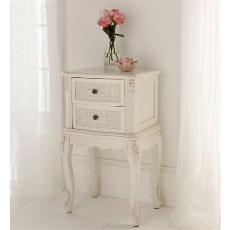 Rattan Shabby Chic Antique Style Bedside Table Shabby Chic Furniture