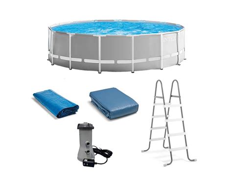 Intex 15ft X 48in Prism Above Ground Swimming Pool Set With Ladder And