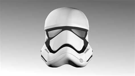 First Order Stormtrooper Helmet Free Vr Ar Low Poly 3d Model Todo3ds