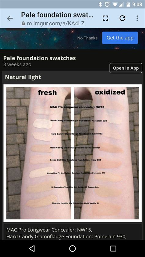 Paleprincess Foundation Swatches Can Makeup Pale Skin Makeup Goth