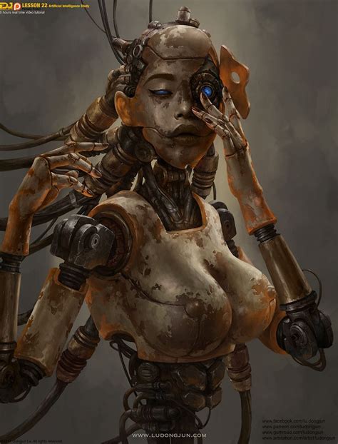Artstation Lesson22artificial Intelligence Studyfemale Robot By