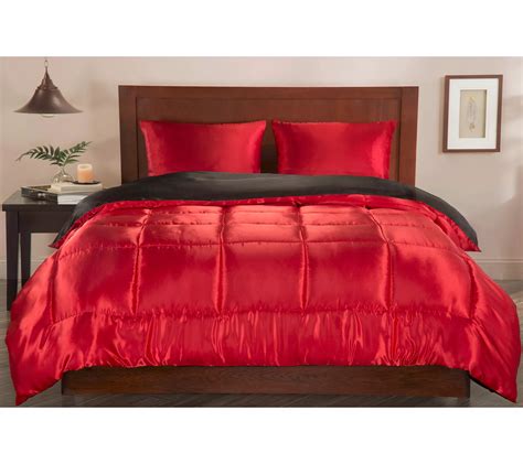 Elite Home Products Luxury Satin Rev Flqn Comforter Set