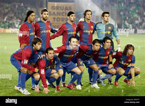 Fc Barcelona Squad Stock Photo Alamy