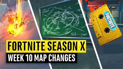 Fortnite All Season X Map Updates And Hidden Secrets Week 10 Youtube