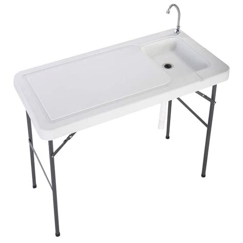 Zimtown 45 Fish Fillet Table Portable Folding Fish Cleaning Table
