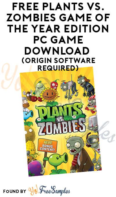 Free Plants Vs Zombies Game Of The Year Edition Pc Game Download