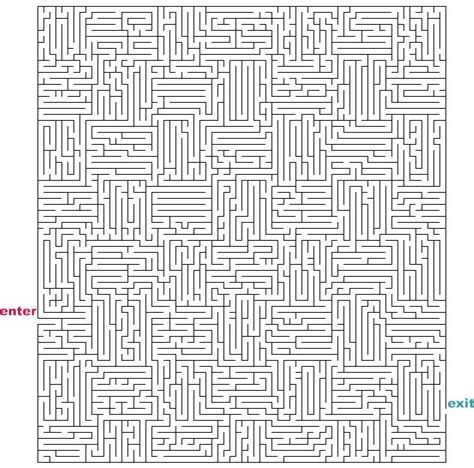 A Square Maze With The Word Enter And Exit