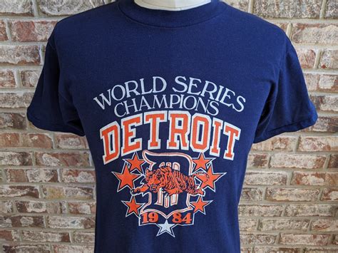 Vintage Detroit Tigers 1984 World Series Champions T Shirt Etsy