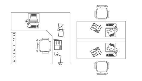 Office Furniture Work Desk CAD Blocks Free DWG File Cadbull