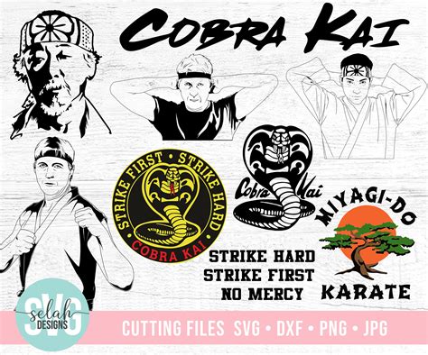 Cobra Kai Svg Cobra Kai Logo Bundle Strike First Srtike Etsy Uk