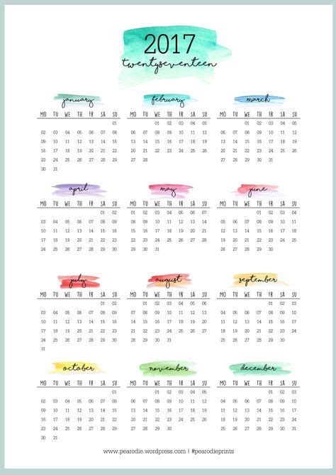 22 Free Printable Year At A Glance Calendars Ideas At A Glance