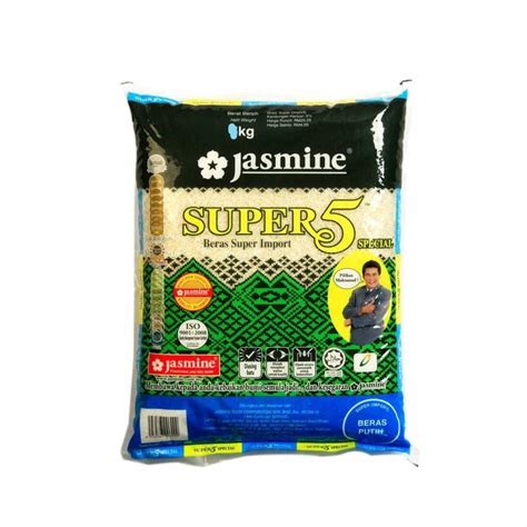 Jasmine beras sering dibandingkan dengan nasi panjang lainnya yang populer, nasi basmati india. Beras Jasmine Super 5 (1 Kg) - Ommafoody