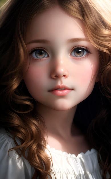 Premium Ai Image A Girl With A Big Eyes