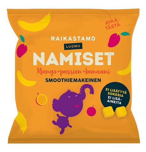 Raikastamo Namiset Luomu Smoothie Makeinen Mango Passion Banaani 6g S Kaupat Ruoan Verkkokauppa