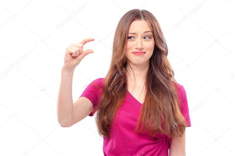 Woman Gesturing Small Size Stock Photo By ©luengoua 96970050