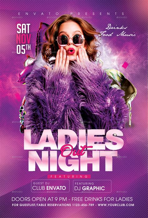 Ladies Night Out Flyer Print Templates Graphicriver