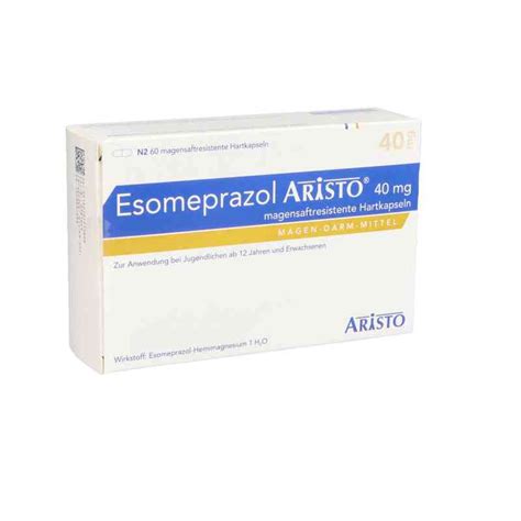 Amazon basic care omeprazole delayed release tablets 20 mg, acid reducer, treats frequent heartburn, 42 count. Esomeprazol Aristo 40 mg magensaftresistente Hartkapsel 60 stk