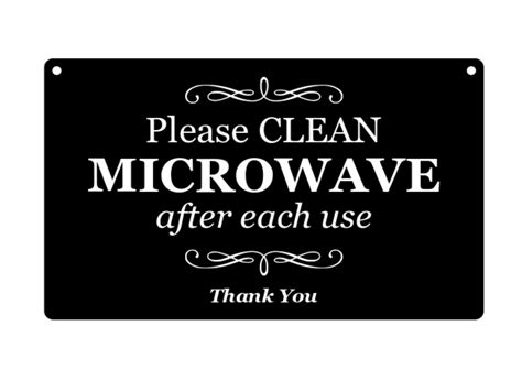 Please Clean Microwave After Use Kitchen Engraved Sign For Kitchen