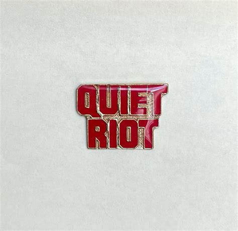 Quiet Riot Pin Enamel Porcelain Backpack Pin Jacket Pin Etsy