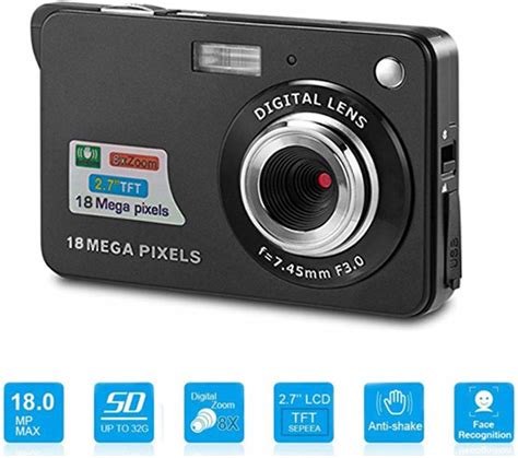 Digitale Camera 18 Mega Pixels Zwart