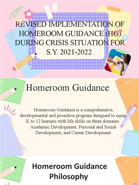 Revised Implementation Of Homeroom Guidance Hg During Crisis