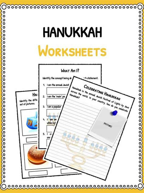 Hanukkah Worksheets Facts And Information For Kids