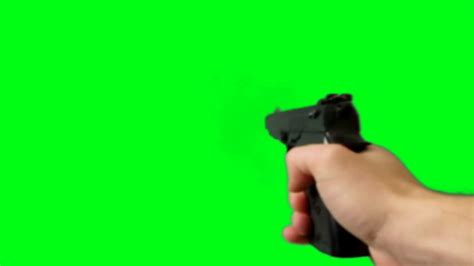 Pistol Shooting On Green Screen Free Green Screen Guns Shooting