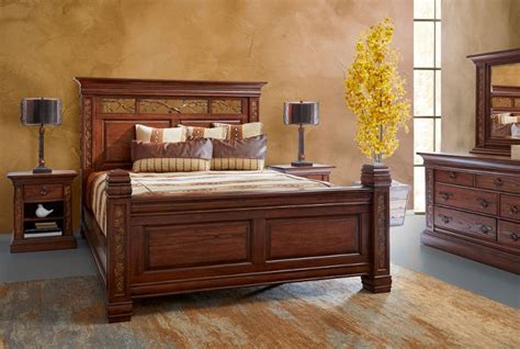 Rustic Traditional Brown 4 Piece King Bedroom Set Aspen Rc Willey