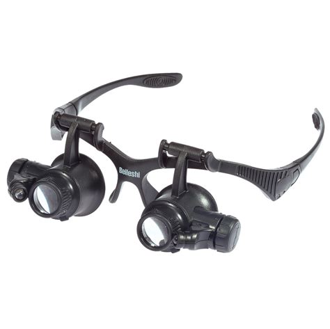 10x 15x 20x 25x magnifier glasses double eye magnifying glasses watch repair with 2 led lights