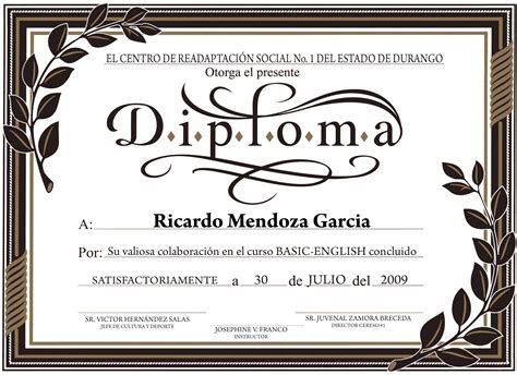 Fresh Formato De Diplomas Para Llenar Toptemplate