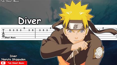 Naruto Shippuden Op 8 Diver Guitar Tutorial Youtube