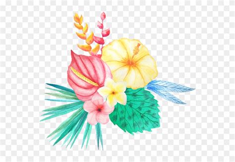Tropical Watercolor Png Watercolor Tropical Flowers Clipart