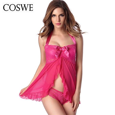 Coswe Erotic Lingerie Sex Clothes Lace Night Dress Sexy Lingerie Women
