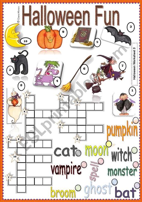 Halloween Fun Esl Worksheet By Clarinha