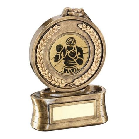 Boxing Medal Trophy With Custom Engraving Awards Trophies Supplier