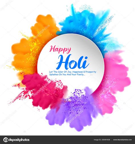 Abstract Colorful Happy Holi Background Card Design For Color Festival