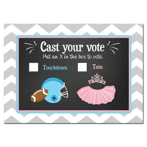 They also allow group contribution towards a card and their apps are fantastic. 50% OFF SALE Gender Reveal Voting Cards Printable | Etsy