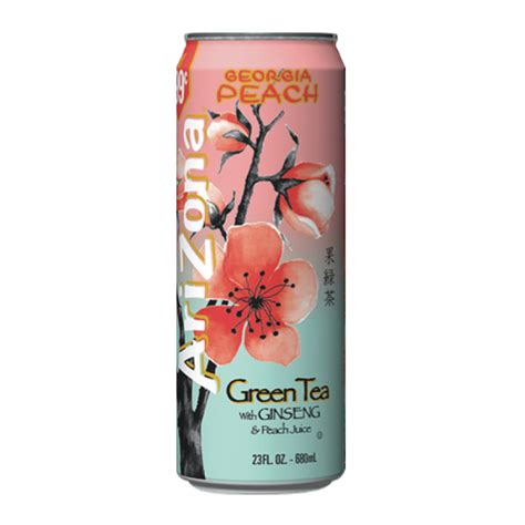Arizona Green Tea With Ginseng And Georgia Peach 680 Ml Tasty