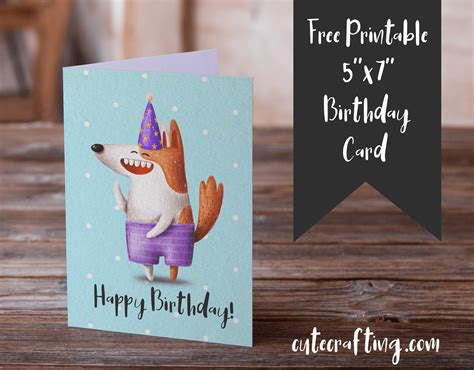 May 14, 2021 · free printable birthday cards for her find gorgeous free printable birthday cards for your wife, mom, daughter, or sister. Free Printable Birthday Card - Funny Cartoon Dog - 5×7 Gender Neutral