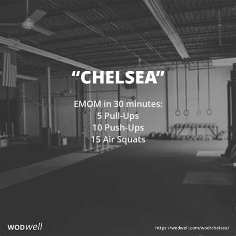 Chelsea Workout Crossfit Girl Benchmark Wod Wodwell Wod