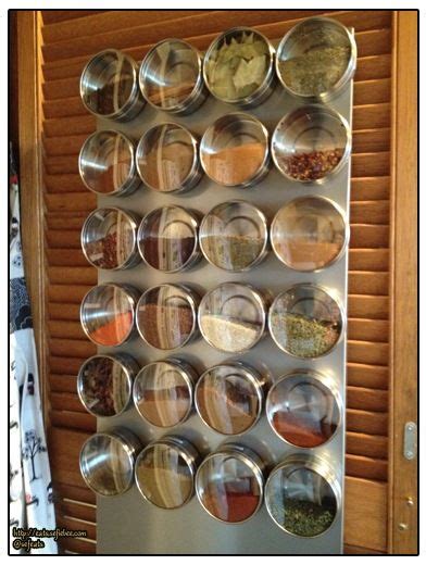 Magnetic Spice Rack Made Out Of Metal Pans