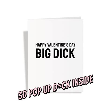 Big Dick Card Funny Valentines Day T For Him Etsy